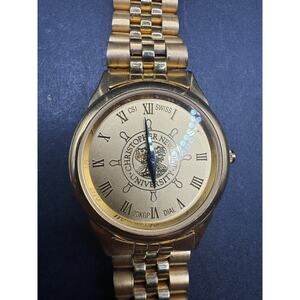 CSI Swiss 23 Karat Gold Plated Dial Christopher University Ladies Wrist Watch